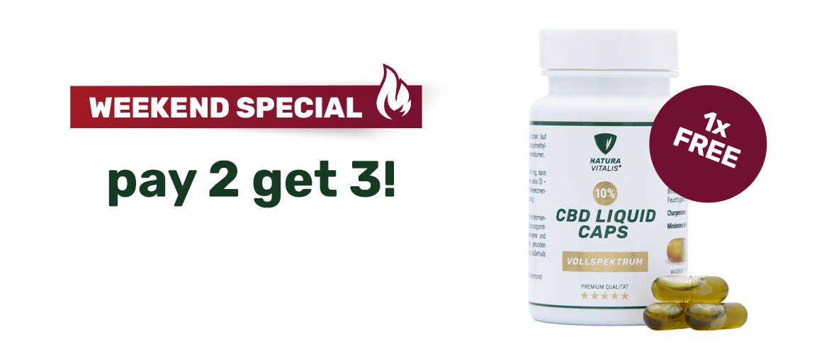 3 für 2 Aktion: CBD Liquid Caps